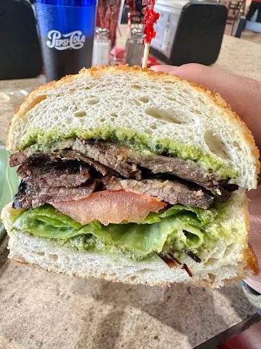 Sammy’s grilled garlic tri-tip, the flagship of the tasting counter