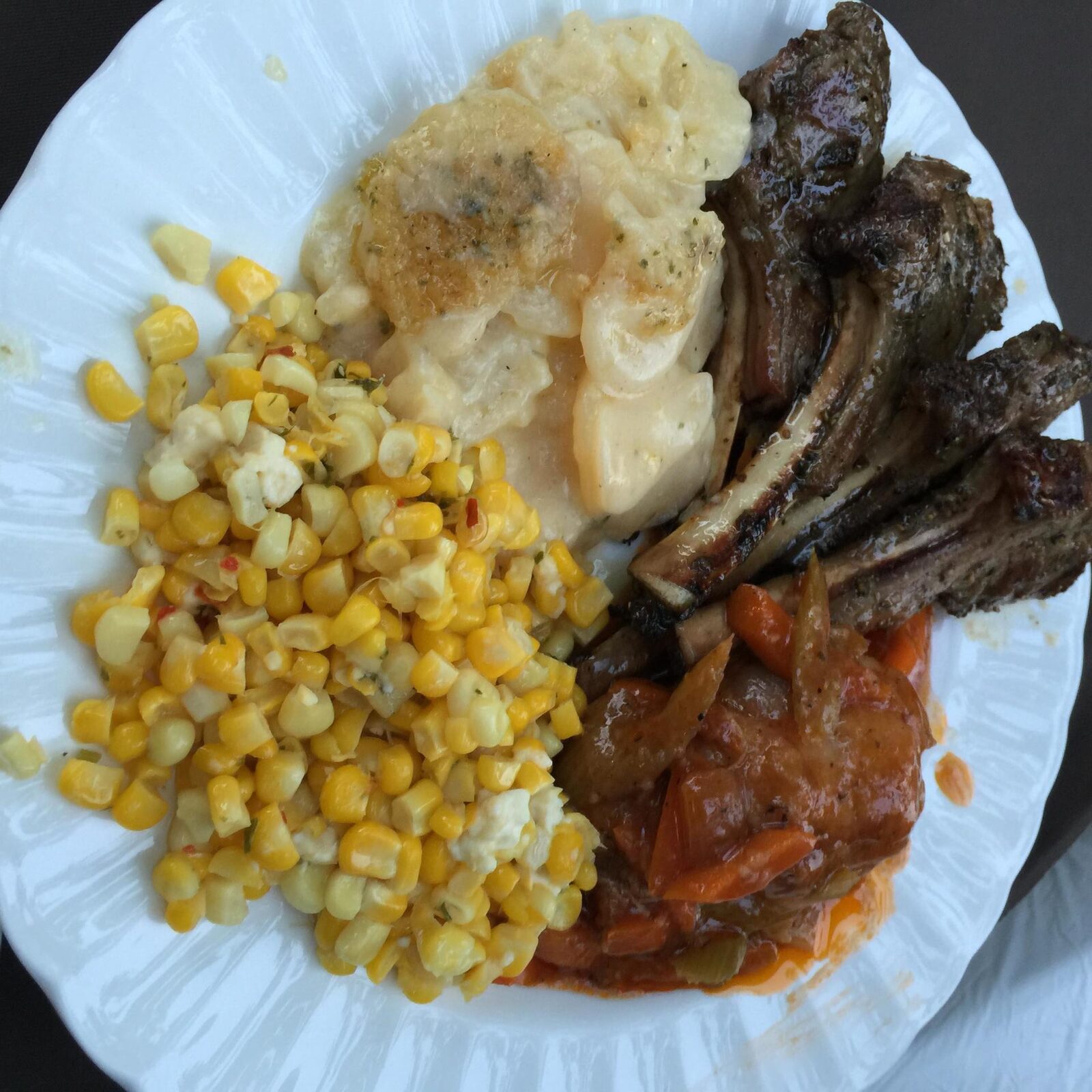 A hot plate from the kitchen
